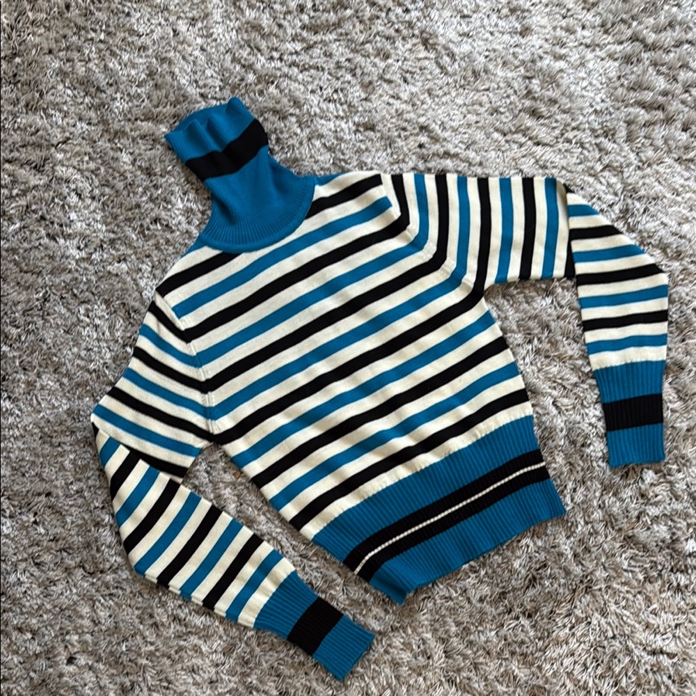 Striped Turtleneck Sweater